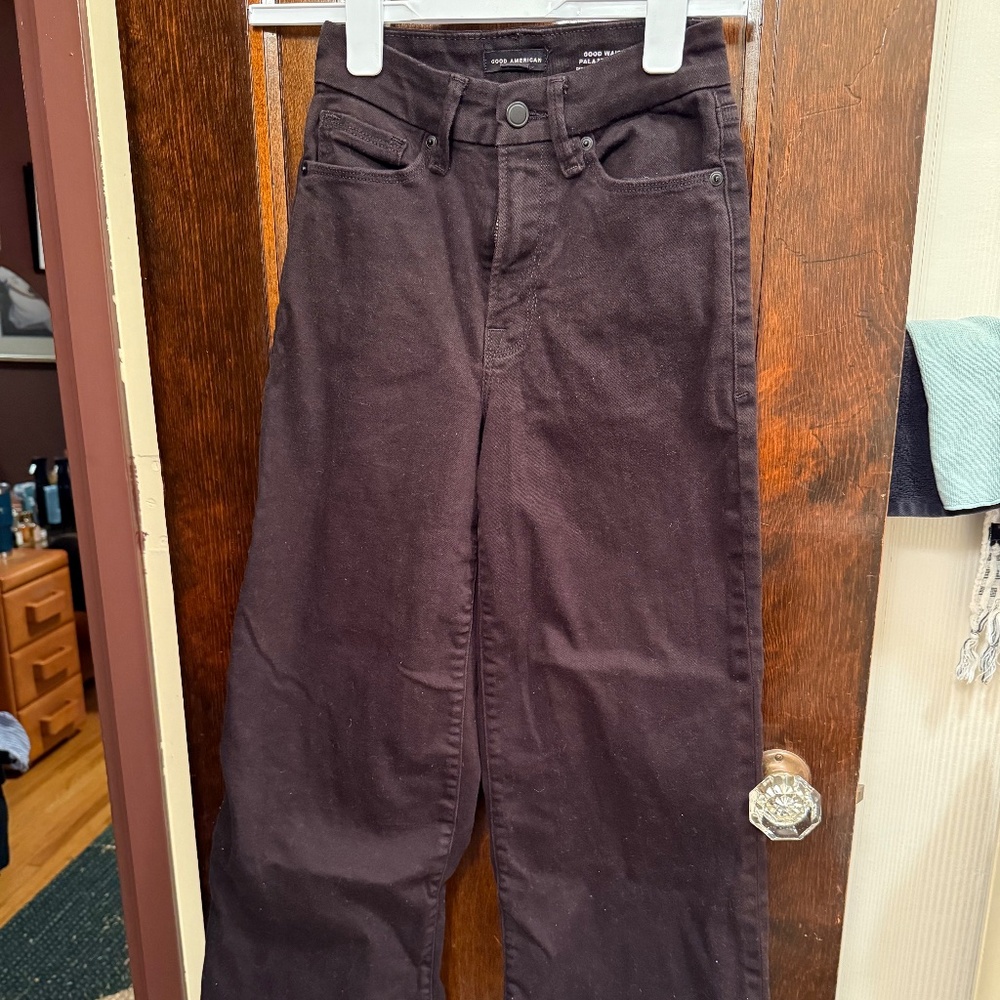 Good American Good Waist Palazzo Crop